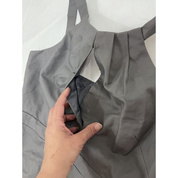 J Crew Gray Pleated Sleeveless Sheath Dress NWT 10 Preppy Old Money Classic Chic - Picture 4 of 11
